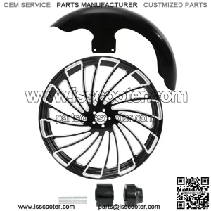 21" CNC Front Wheel Rim Single Hub Front Fender Fit For Harley Road Glide 08-23 (For: Harley-Davidson)