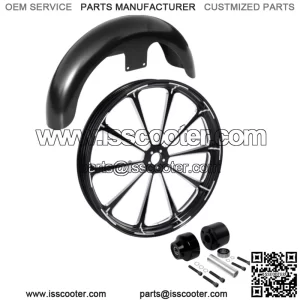 21" Front Wheel Rim Hub Single Disc + Fender Fit For Harley Road King 2008-2023 (For: Harley-Davidson)