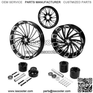 21" Front 18" Rear Wheel Rim w/ Hub Belt Pulley Fit For Harley Road King 08-23 (For: Harley-Davidson)