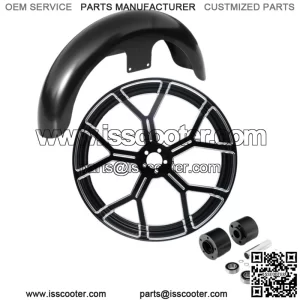 21" Front Wheel Rim Dual Disc Hub+Fender Fit For Harley Touring 2008-2023 22 21 (For: Harley-Davidson)