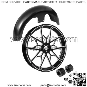 21" Front Wheel Rim Dual Hub + Front Fender Fit For Harley Touring Glide 08-23 (For: Harley-Davidson)