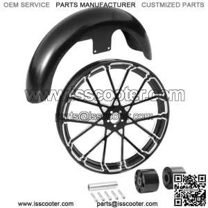 21" Front Wheel Rim Dual Wheel Hub & Fender Fit For Harley Electra Glide 08-23 (For: Harley-Davidson)