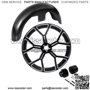 21" Front Wheel Rim Single Disc Hub+Fender Fit For Harley Road Glide 2008-2023 (For: Harley-Davidson)