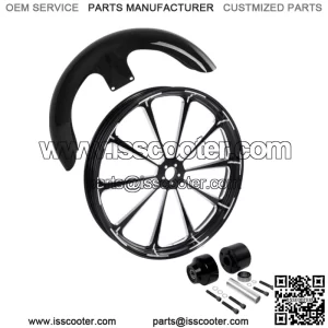 21" Front Wheel Rim Single Hub + Fender Fit For Harley Touring Road Glide 08-23 (For: Harley-Davidson)