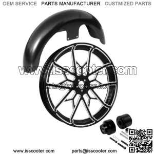 21" Front Wheel Rim Single Hub + Front Fender Fit For Harley Street Glide 08-23 (For: Harley-Davidson)