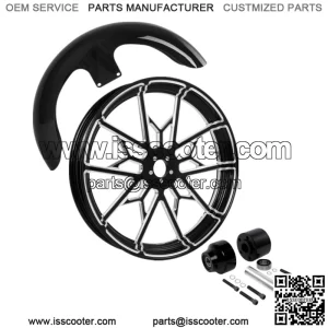 21" Front Wheel Rim Single Hub+Front Fender Fit For Harley Road King Glide 08-23 (For: Harley-Davidson)
