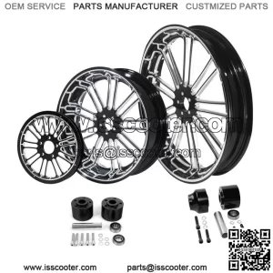 21"x3.5" Front 18" Rear Wheel Rim Hub Pulley Fit For Harley Road King 08-23 (For: Harley-Davidson)