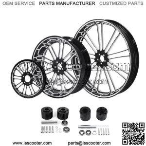 23" Front + 18" Rear Wheel Rim Dual Hub Pulley Fit For Harley Touring 08-23 22 (For: Harley-Davidson)