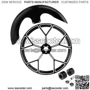 23" Front Wheel Rim Dual Hub + Fender Fit For Harley Road Glide 08-23 non ABS (For: Harley-Davidson)