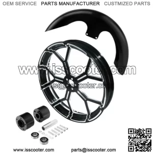 23" Wheel Rim Dual Disc Hub Front Fender Fit For Harley Road Street Glide 08-23 (For: Harley-Davidson)