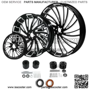 23" Front 18" Rear Wheel Rim Hub Belt Pulley Fit For Harley Road King 08-23 ABS (For: Harley-Davidson)