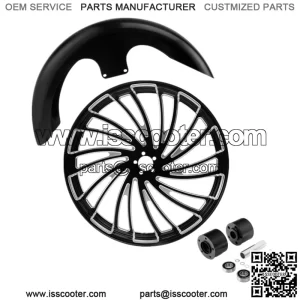 23" Front Wheel Rim Dual Wheel Hub Fender Fit For Harley Touring Road King 08-23