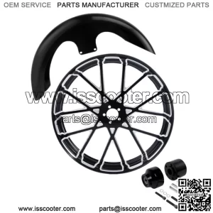 23" Front Wheel Rim Hub & Front Fender Fit For Harley Road Glide 08-23 non ABS (For: Harley-Davidson)
