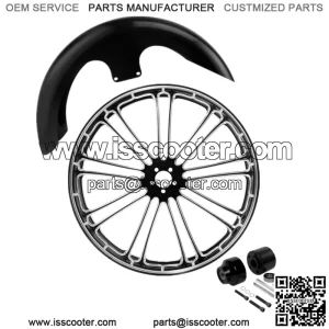23" Front Wheel Rim Single Hub Fender Fit For Harley Touring Street Glide 08-23 (For: Harley-Davidson)
