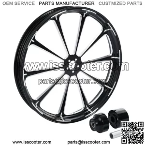 26" CNC Front Wheel Rim Hub Single Disc Fit For Harley Street Glide 08-23 Black (For: Harley-Davidson)
