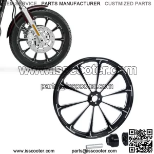 26" Front Wheel Rim Hub Single Disc Fit For Harley Touring Street Glide 08-23