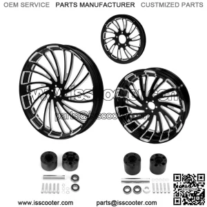 26" Front 18" Rear Wheel Rim Dual Hub Pulley Fit For Harley Street Glide 08-23 (For: Harley-Davidson)