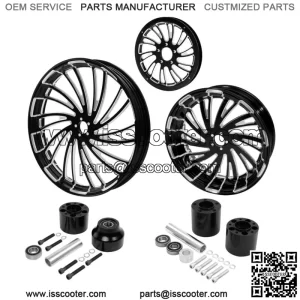 26" Front 18" Rear Wheel Rim Single Hub Pulley Fit For Harley Touring 2008-2023 (For: Harley-Davidson)