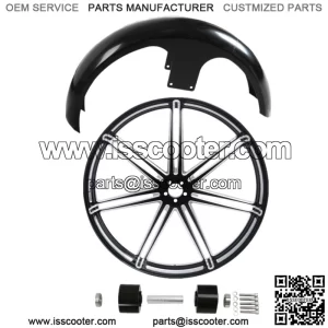 26" Front Wheel Rim Hub Dual Disc Fender Fit For Harley Touring Road Glide 08-23 (For: Harley-Davidson)