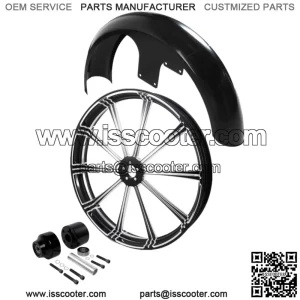 26" Front Wheel Rim Hub Single & Fender Fit For Harley Road Street Glide 08-23 (For: Harley-Davidson)