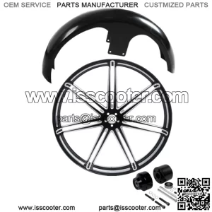 26" Front Wheel Rim Hub Single Disc Fender Fit For Harley Street Glide 2008-2023 (For: Harley-Davidson)
