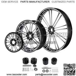 26"x3.5" Front 18" Rear Wheel Rim Hub Pulley Fit For Harley Road Glide 08-23