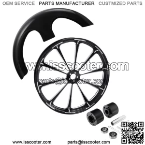 30" CNC Front Wheel Rim Hub Dual Disc Fender Fit For Harley Road Glide 08-23 22 (For: Harley-Davidson)