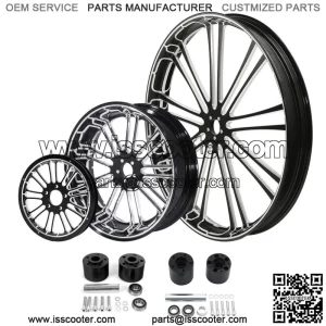 30" Front 18" Rear Wheel Rim Dual Hub Sprocket Fit For Harley Road King 08-23