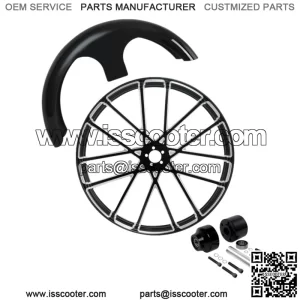 30" Front Wheel Rim Single Disc Hub+Fender Fit For Harley Road King FLHR 08-23 (For: Harley-Davidson)