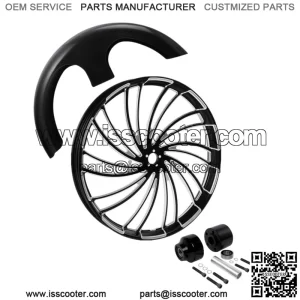 30" Front Wheel Rim w/ Hub Single Disc Fender Fit For Harley Street Glide 08-23
