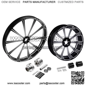 32" Front 18" Rear Wheel Rim & Single Disc Hub Fit For Harley Road King 08-23