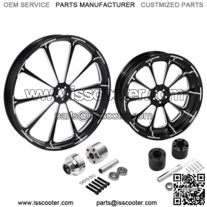 32" Front 18" Rear Wheel Rim Chrome Disc Hub Fit For Harley Road Glide 2008-2023