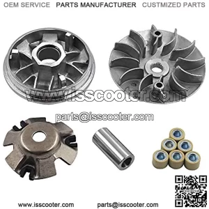 Complete Variator Kits for Gy6 125cc/150cc 152QMI/157QMJ Engine, Drive Wheel Assy Performance 14 Gram Rollers Front Clutch for Scooter Atv and Gokart (GY6 125/150)