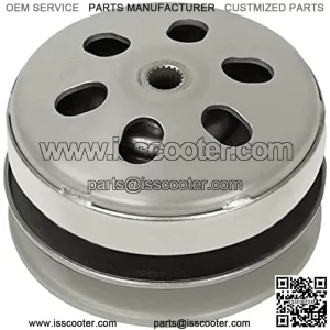 Rear Clutch Assembly with Driven Pulley & Clutch Bell for GY6 125CC 150CC 157QMJ 152QMI 4-Stroke Engine, 19 Spline, Scooter ATV Go Kart