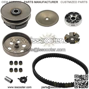 Gy6 50cc Clutch Driven Pulley Set, include Clutch Assembly and Variator Assembly with 669 belt, fit for GY6 50cc 60cc 80cc engine Taotao Scooter