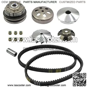 Fan Clutch Variator + 743 & 842 Drive Belt For GY6 125 150cc Scooter Moped ATV