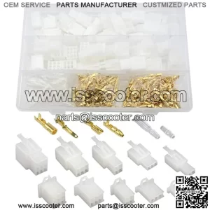 400 PCS 2.8mm 2 3 4 6 9 Pin Electrical Wire Connectors Pin Header Crimp Wire Terminals and 25 Kits 4mm Car Motorcycle Bullet Terminal Wire Connector