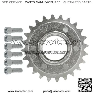 #35 Front Sprocket 24T Tooth w/ Bolts for Scooter Go Kart Cart ATV Trike
