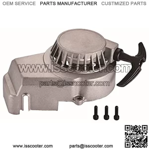 Arrancador de Retroceso Reemplazo para 2 Tiempos 47cc 49cc 50cc Mini Pocket Dirt Pit Bike ATV Scooter Quad Motor Plata