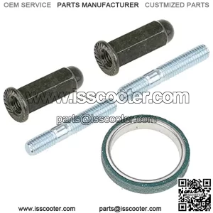 Gy6 Exhaust Bolt and Gasket for 50cc 125 cc 150cc Taotao Sunl Coolster Jonway Roketa Scooters ATVs Go Karts Moped Quad 4 Wheeler Dune Buggy
