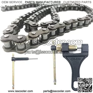 420 Motorcycle Chain - 420 Standard Roller Chain 132 Link + Chain Breaker for 110Cc 125Cc Dirt Pit Bike Atv Quad Go Kart.With Chain Breaker For 420-530 Dirt Bike