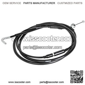 High Performance Motorcycle Throttle Cable Adjustable GY6 Scooter Throttle Cable Flat Slide Carburetor Throttle Cable Red 185CM Fit Yamaha Kymco SYM GY6 Scooter 125 150 Moped (black)