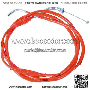 High Performance Motorcycle Throttle Cable Adjustable GY6 Scooter Throttle Cable Flat Slide Carburetor Throttle Cable Black 177CM Fit Yamaha Kymco SYM GY6 Scooter 125 150 Moped