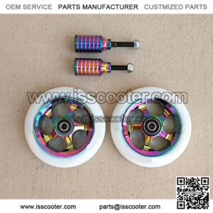 110mm Oil Slicks Package - 2 Wheels and 2 Pegs Neochrome