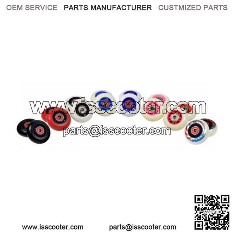 64 mm Caster Wheels with 608 Bearings (Set of 2)