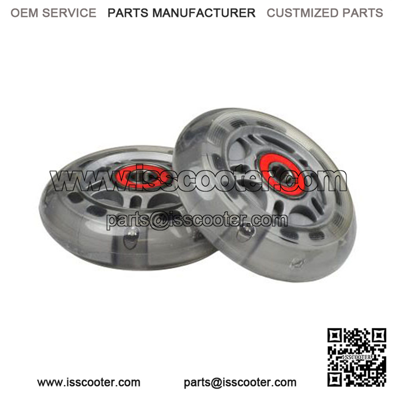 76 mm (3" x 1") Light-Up Scooter Wheels with Bearings (Set of 2)