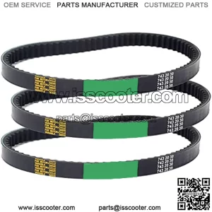3pcs GY6 125 150CC Drive Belt 743 20 30 for Scooter Moped ATV Quad 152QMI 157QMJ Short-case Engine