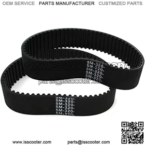 2 Pcs 5M-320-25 Gas Scooter Drive Clutch Belt for Bladez Moby S X SX 23cc 33cc 35cc 40cc Mini Moto Pocket Bike (5M-320-25)