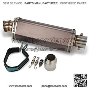 Universal 1.5-2" Inlet Hexagon Exhaust Pipe Slip On Scooter Motorcycle ATV Dirt Street Bike