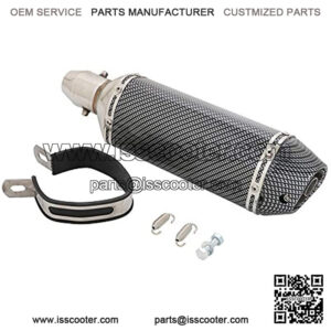 Universal 1.5-2" Inlet Slip On Exhaust With Removable DB Killer - Street Bike Motorcycle Scooter - Carbon Fiber Color??